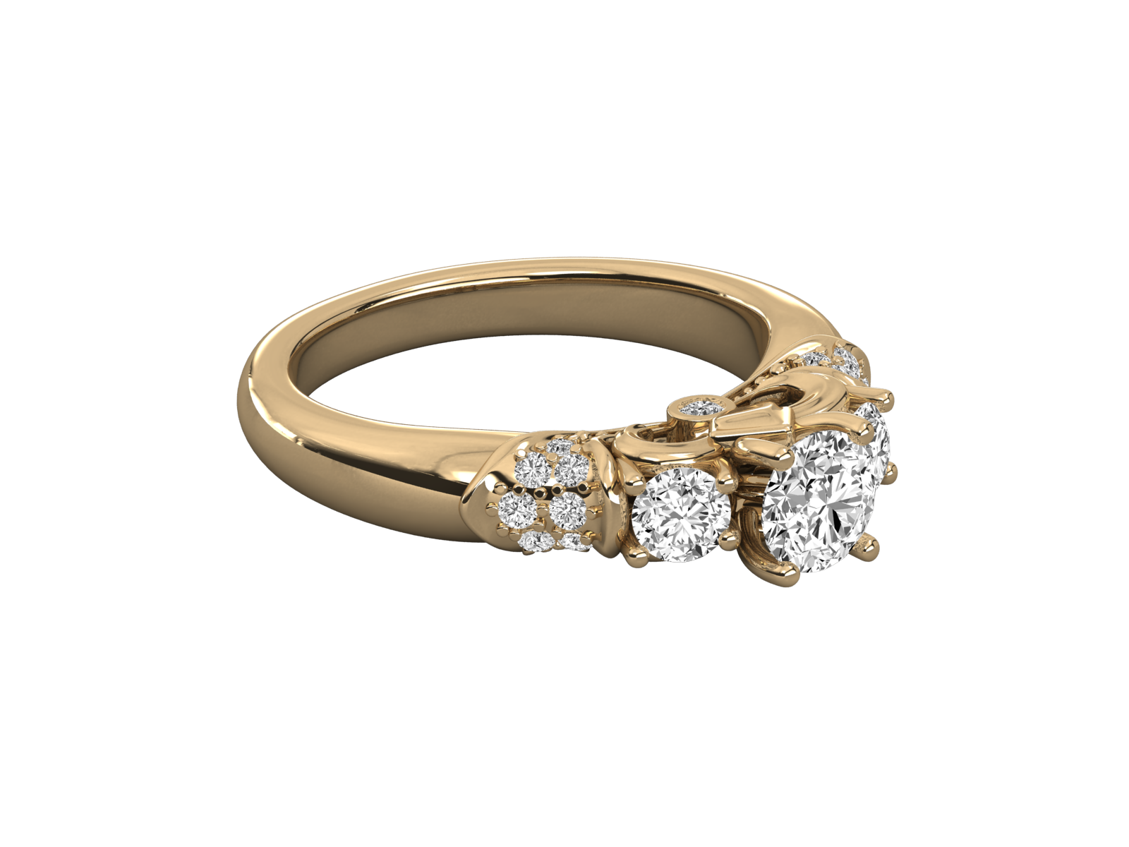 10K GOLD SOLITAIRE  LAB GROWN DIAMOND LADIES  RING.