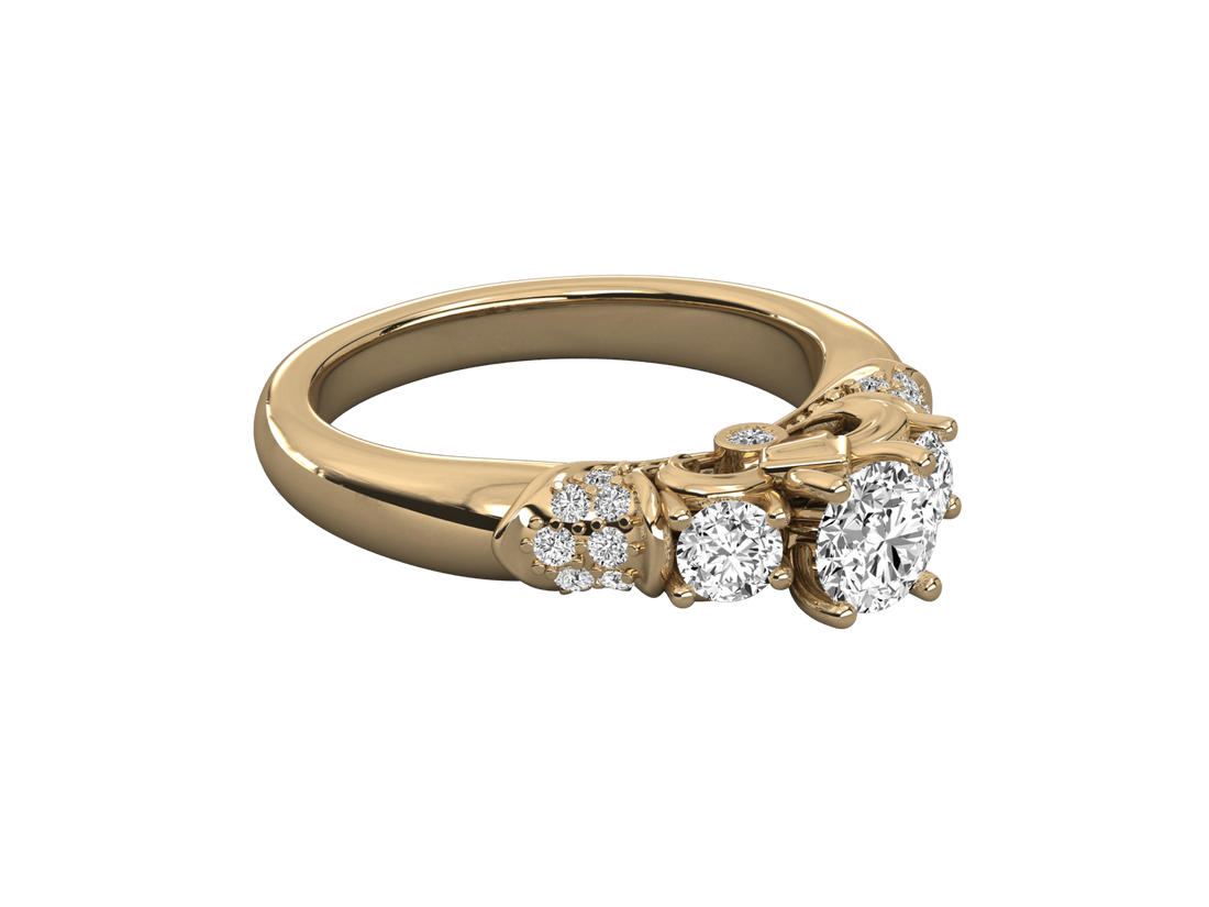 10K GOLD SOLITAIRE  LAB GROWN DIAMOND LADIES  RING.