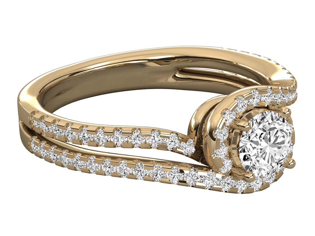 10K GOLD SOLITAIRE  LAB GROWN DIAMOND LADIES  RING.