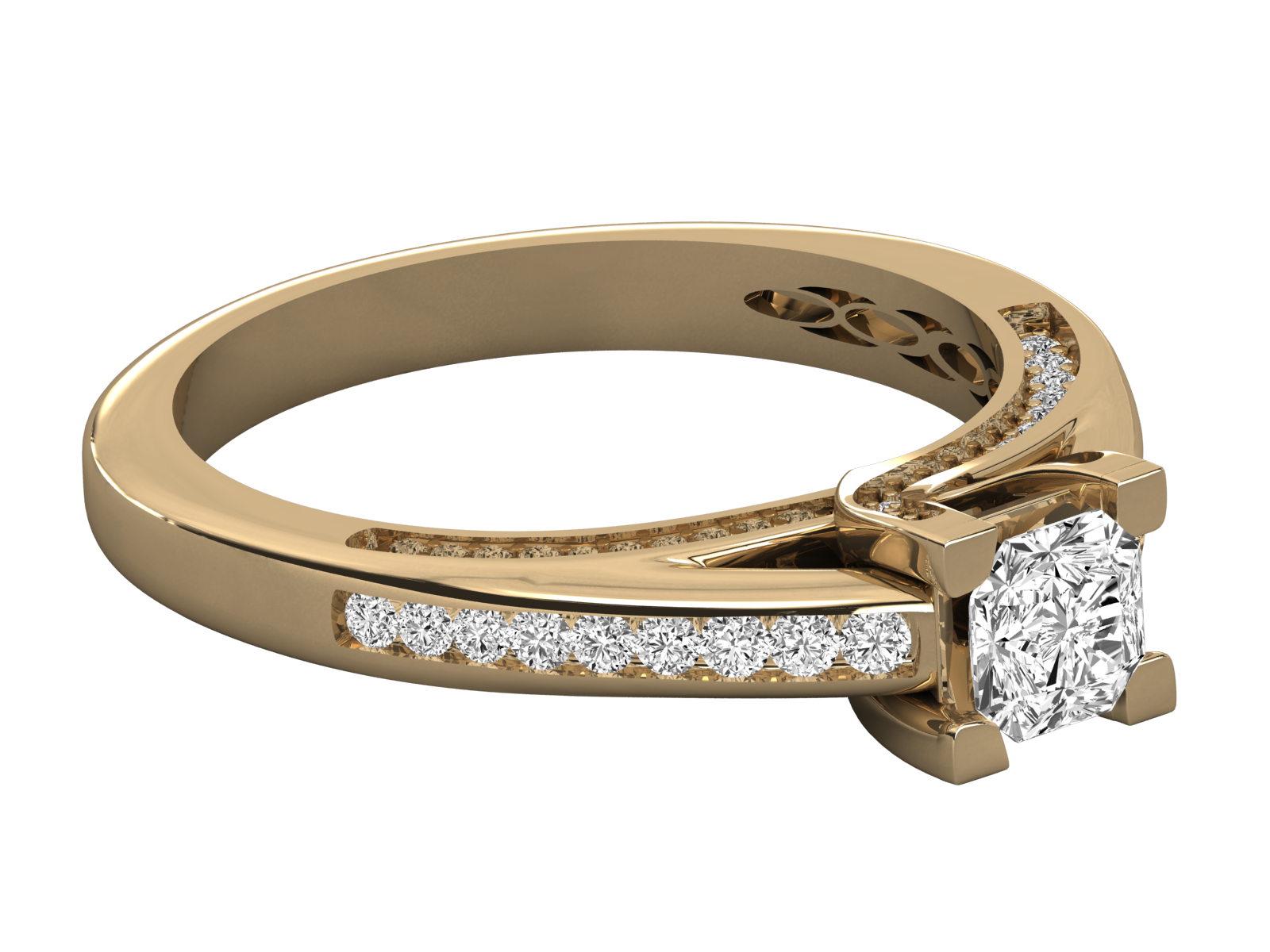 10K GOLD SOLITAIRE  LAB GROWN DIAMOND LADIES RING.
