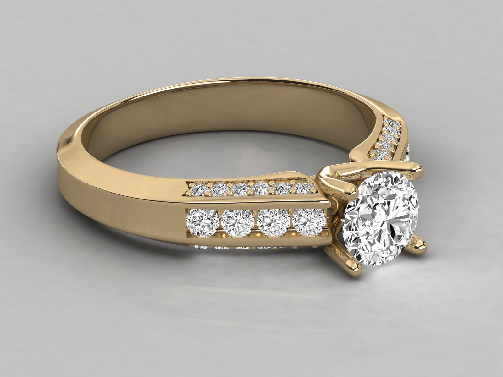 10K GOLD SOLITAIRE  LAB GROWN DIAMOND LADIES  RING.