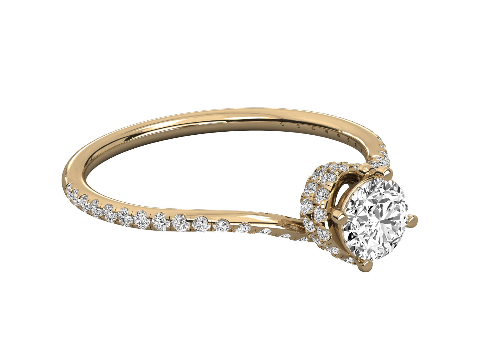 10K GOLD SOLITAIRE LAB GROWN DIAMOND LADIES  RING.