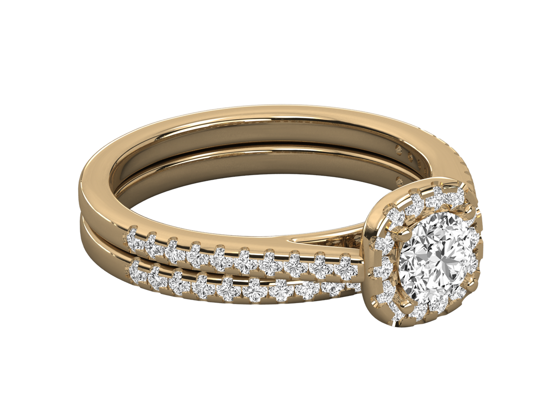 10K GOLD SOLITAIRE  LAB GROWN DIAMOND LADIES RING.