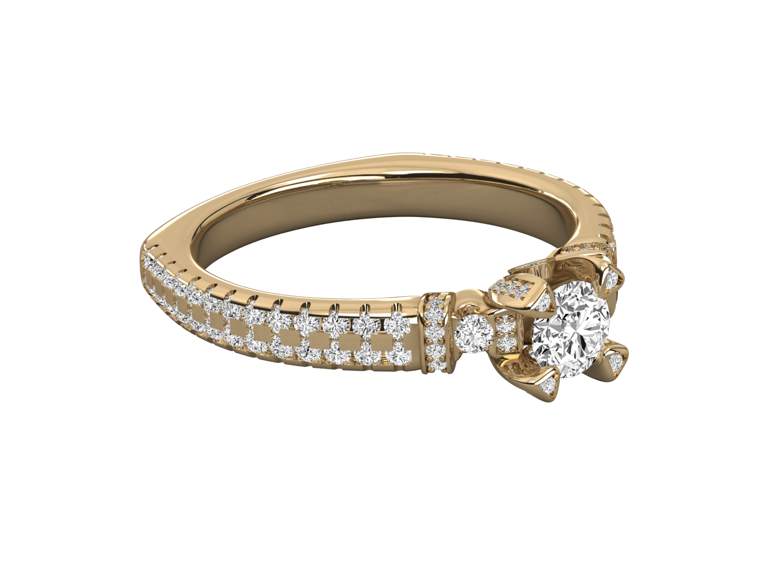 10K GOLD SOLITAIRE  LAB GROWN DIAMOND LADIES  RING.