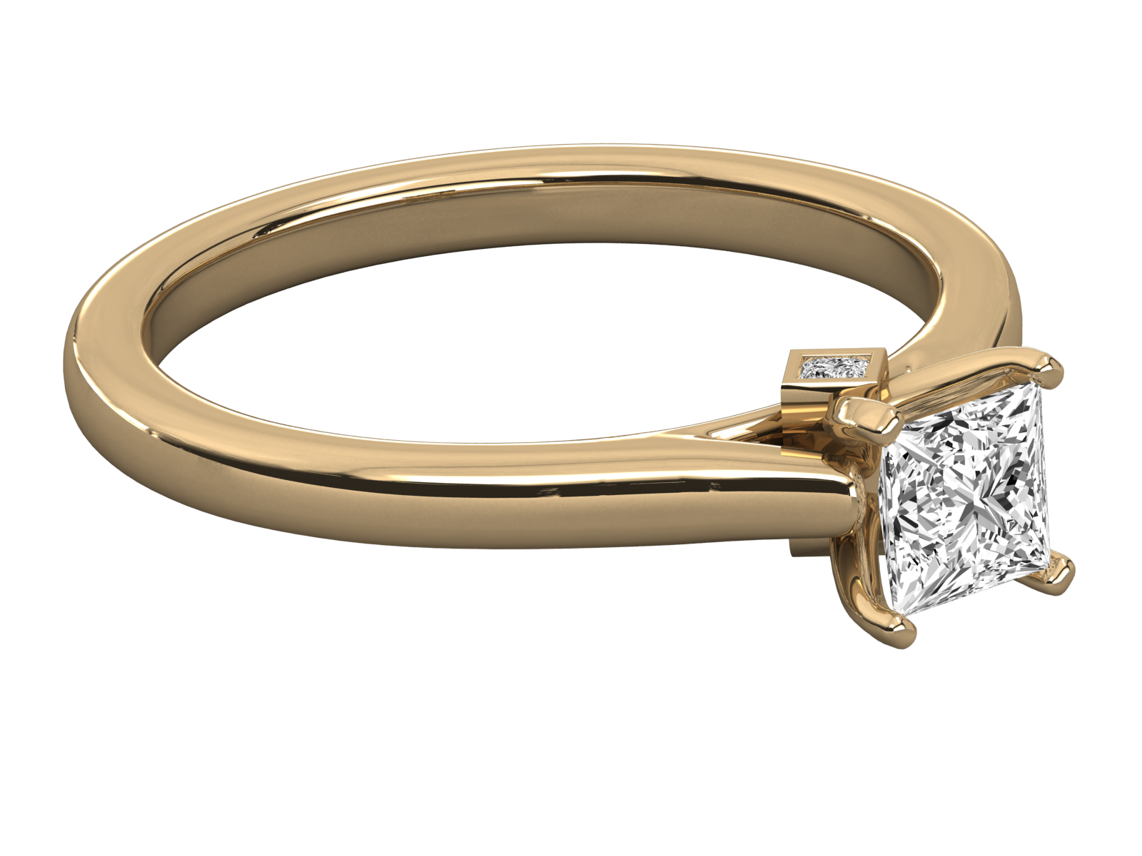 10K GOLD SOLITAIRE  LAB GROWN DIAMOND LADIES  RING.