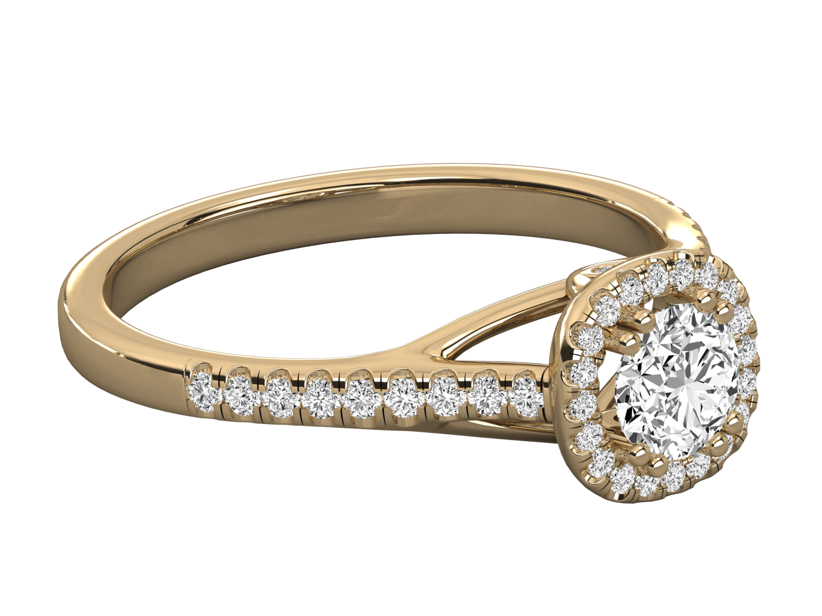 10K GOLD LAB GROWN DIAMOND RING.