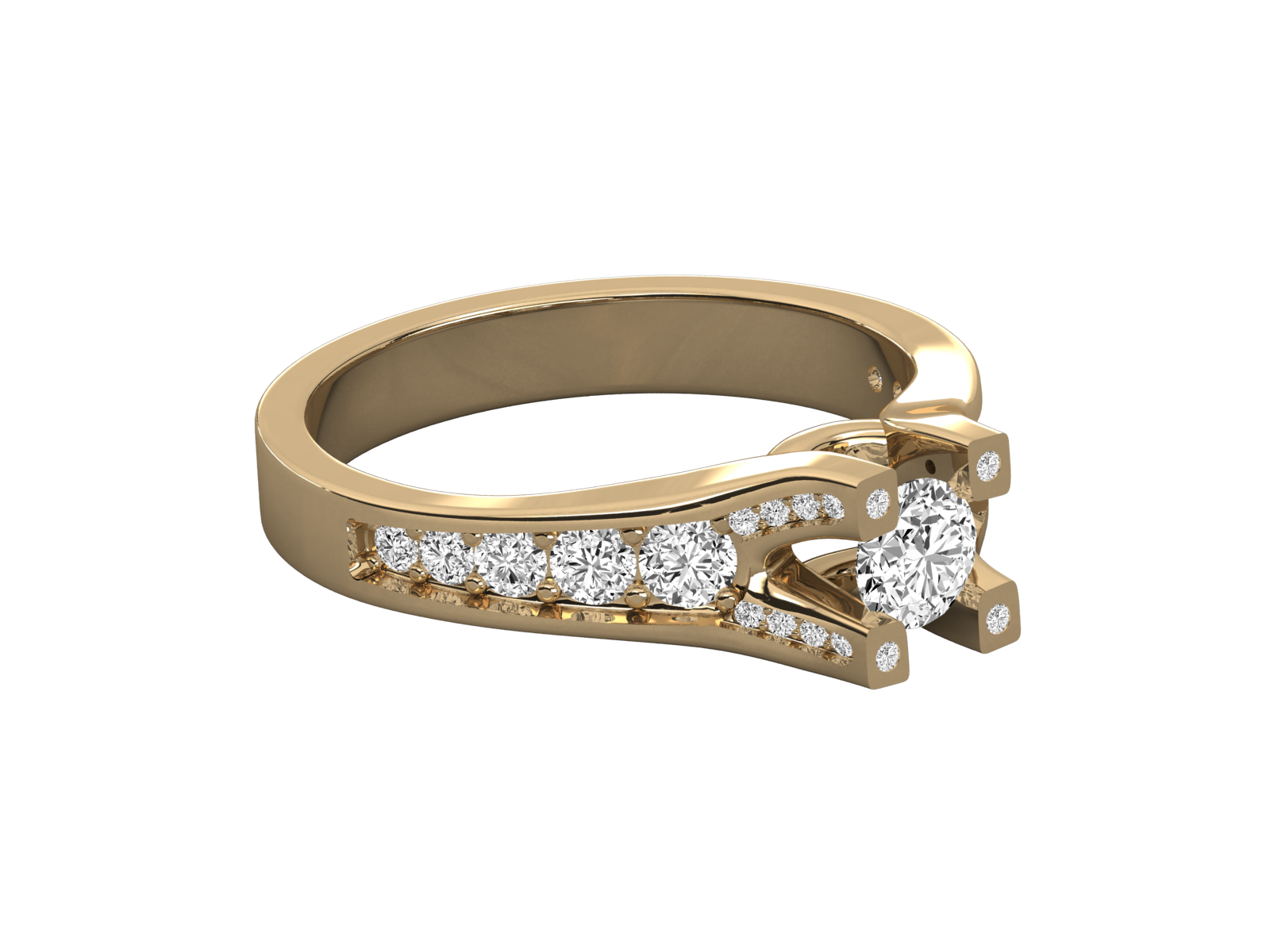 10K GOLD SOLITAIRE  LAB GROWN DIAMOND LADIES  RING.