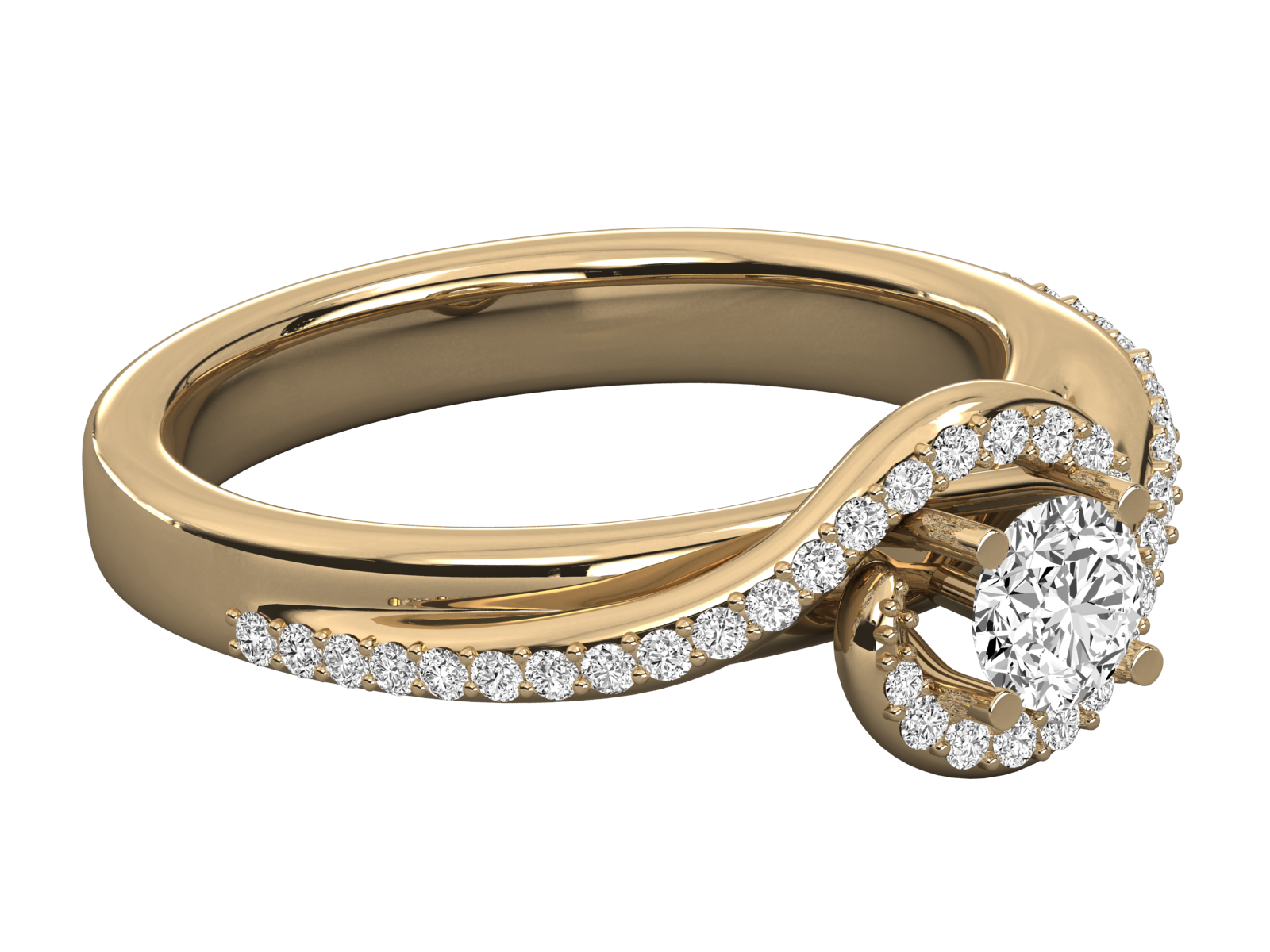 10K GOLD SOLITAIRE  LAB GROWN DIAMOND LADIES  RING.