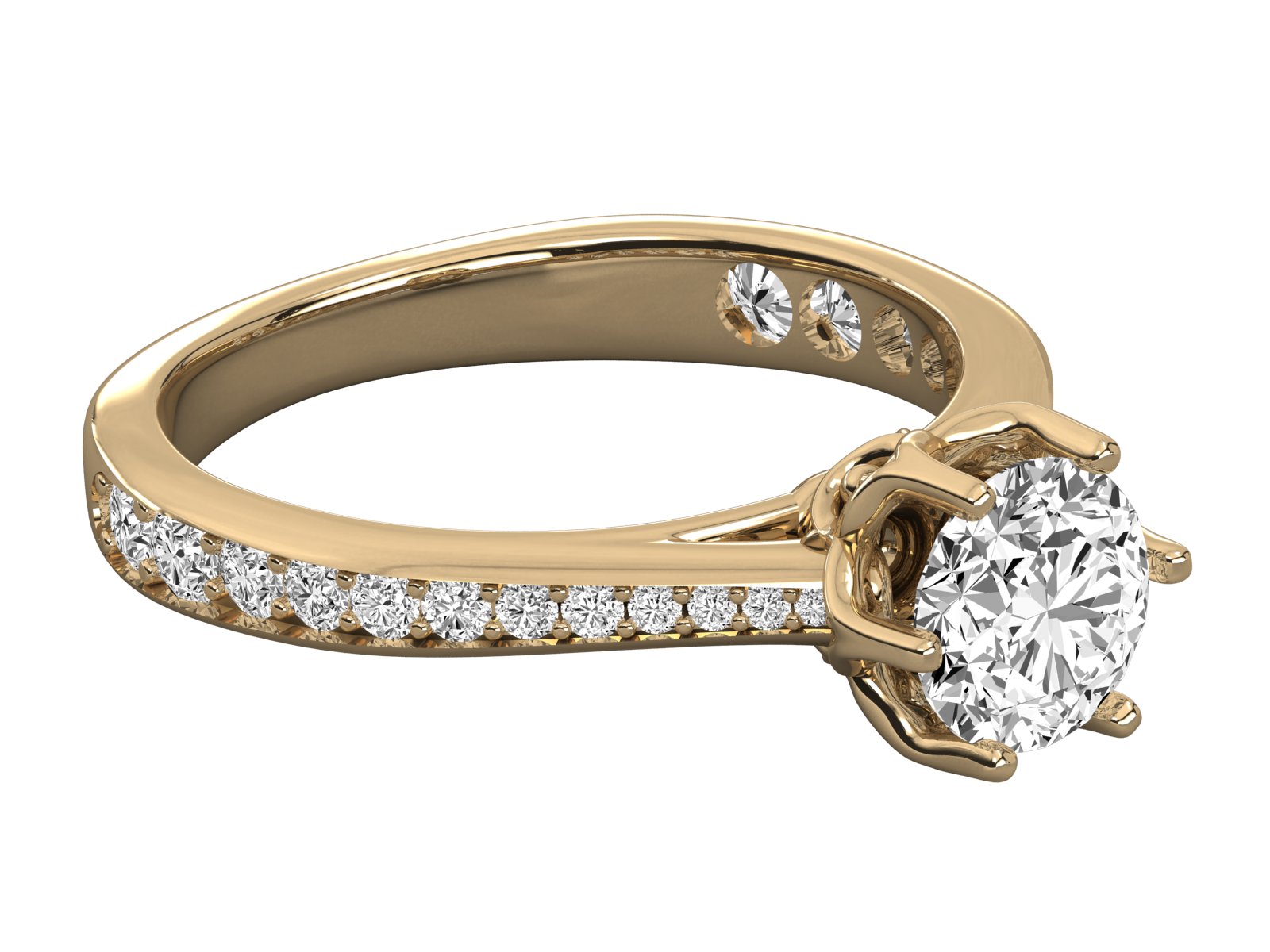 10K GOLD SOLITAIRE LAB GROWN DIAMOND LADIES  RING.