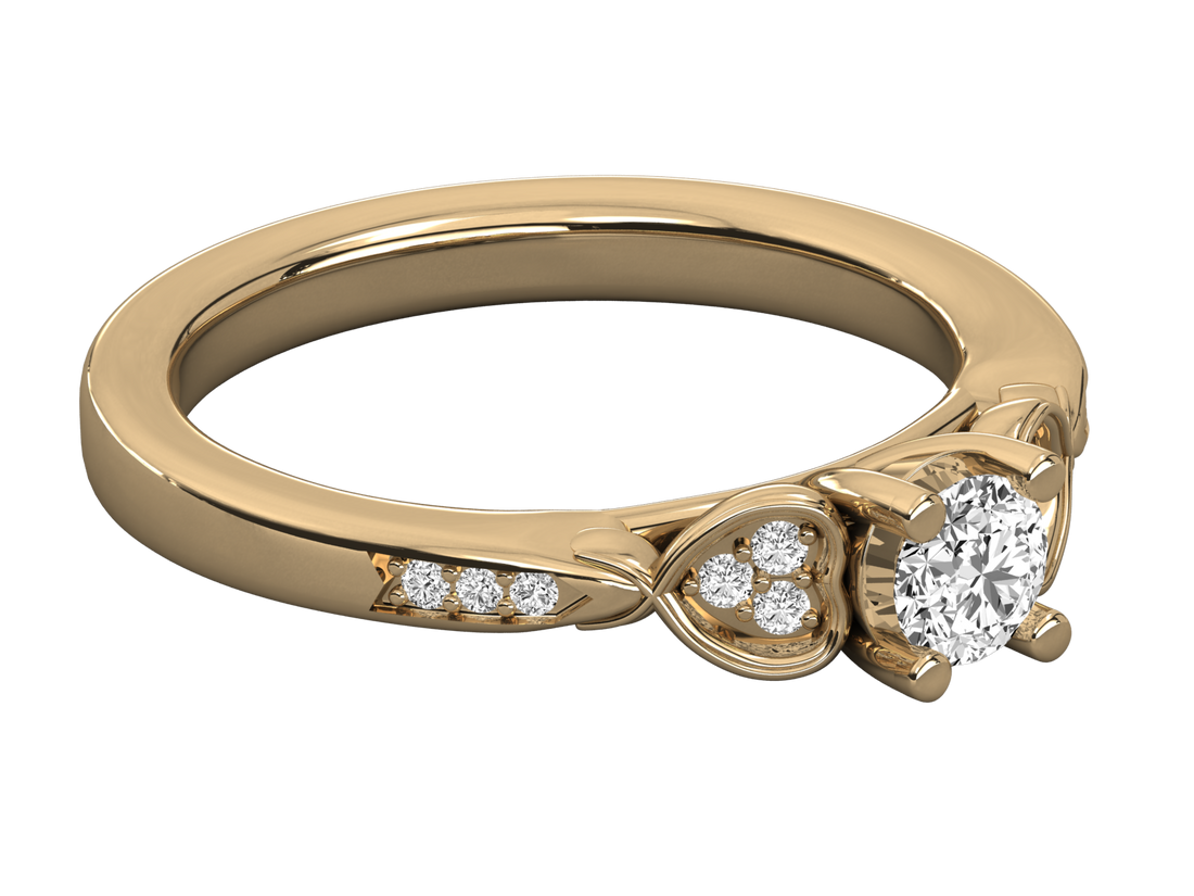 10K GOLD SOLITAIRE  LAB GROWN DIAMOND LADIES  RING.