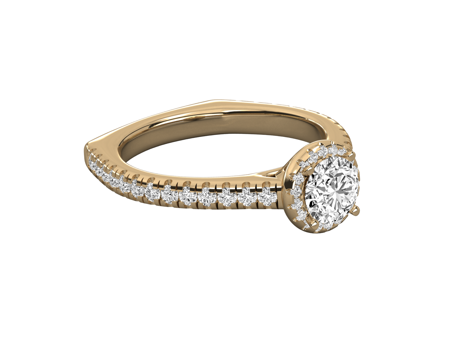 14K GOLD SOLITAIRE  DIAMOND LADIES BRILLIANT RING.