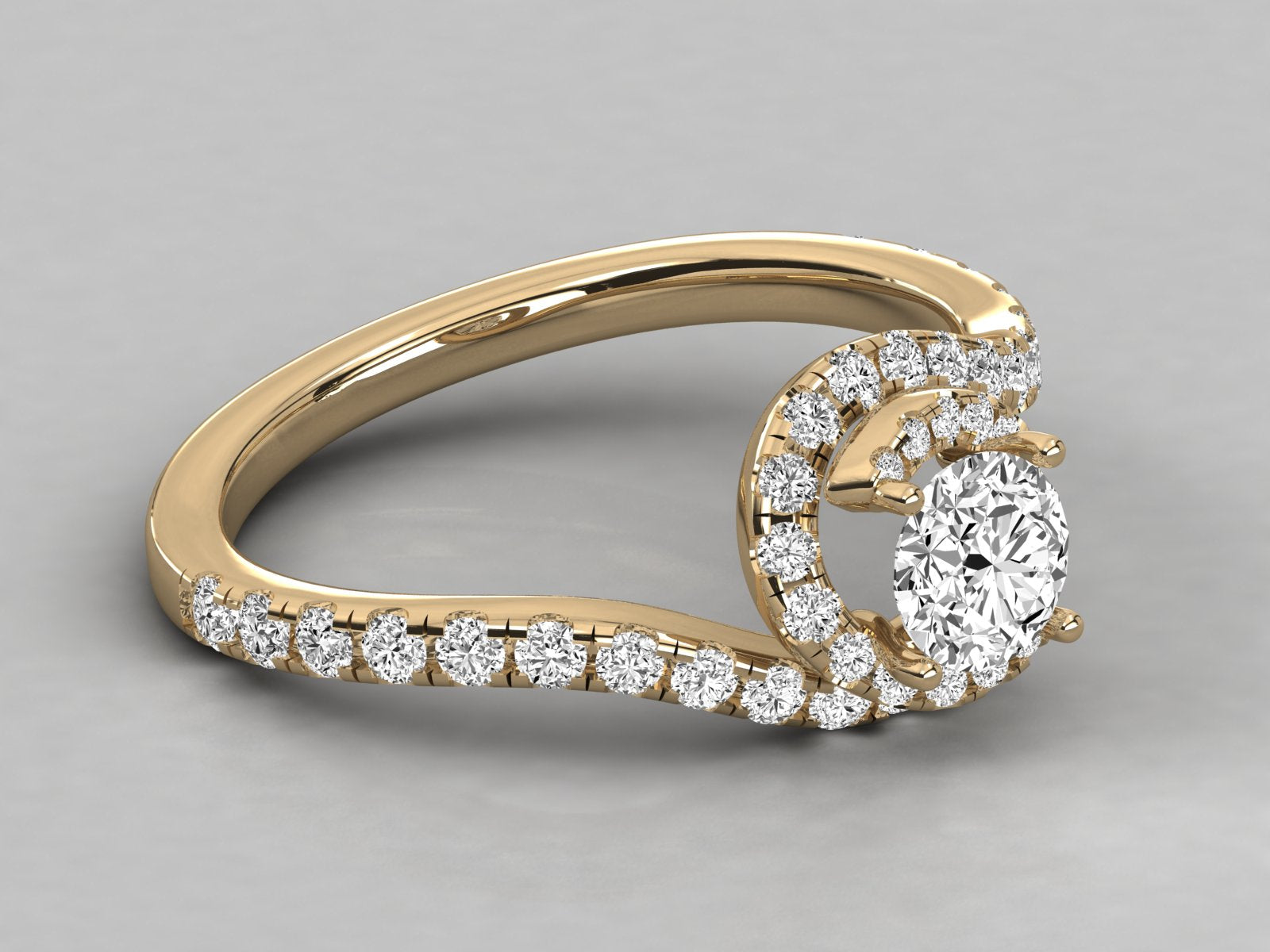 10K GOLD  LAB GROWN DIAMOND LADIES  RING.