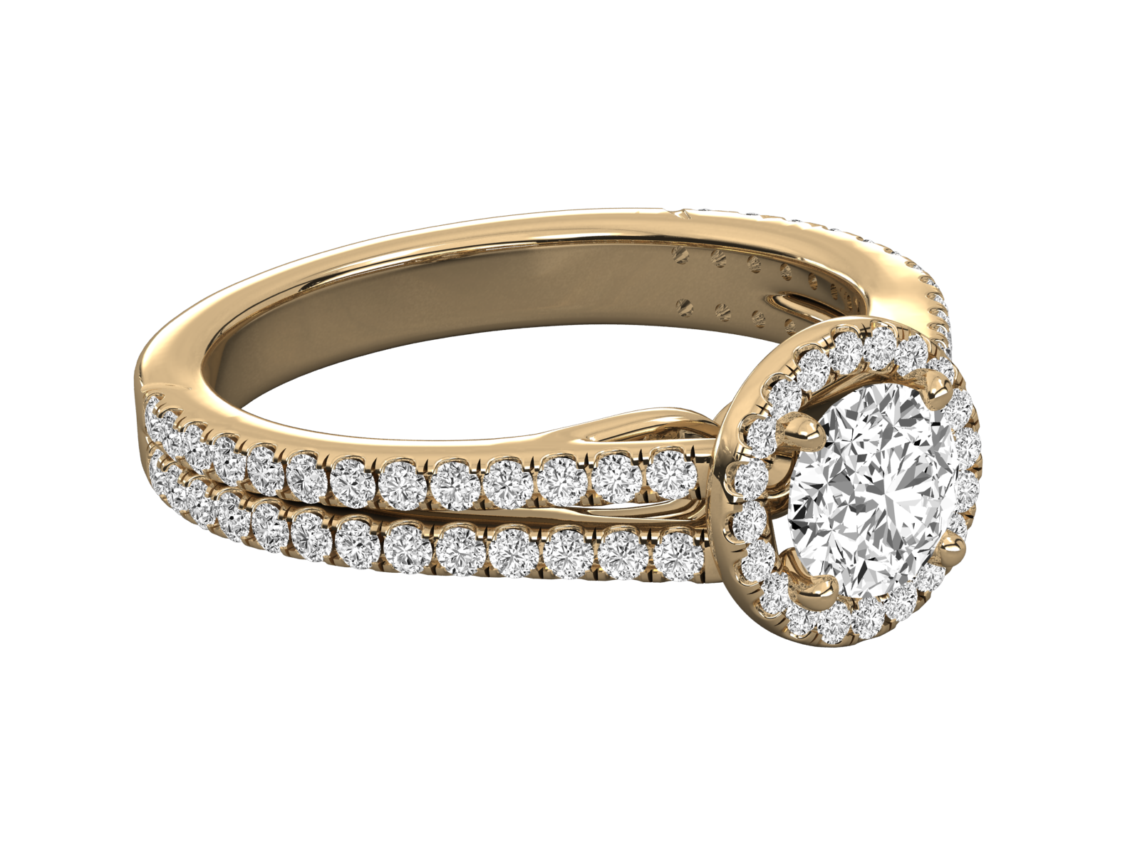 9K GOLD SOLITAIRE LAB GROWN DIAMOND LADIES  RING.