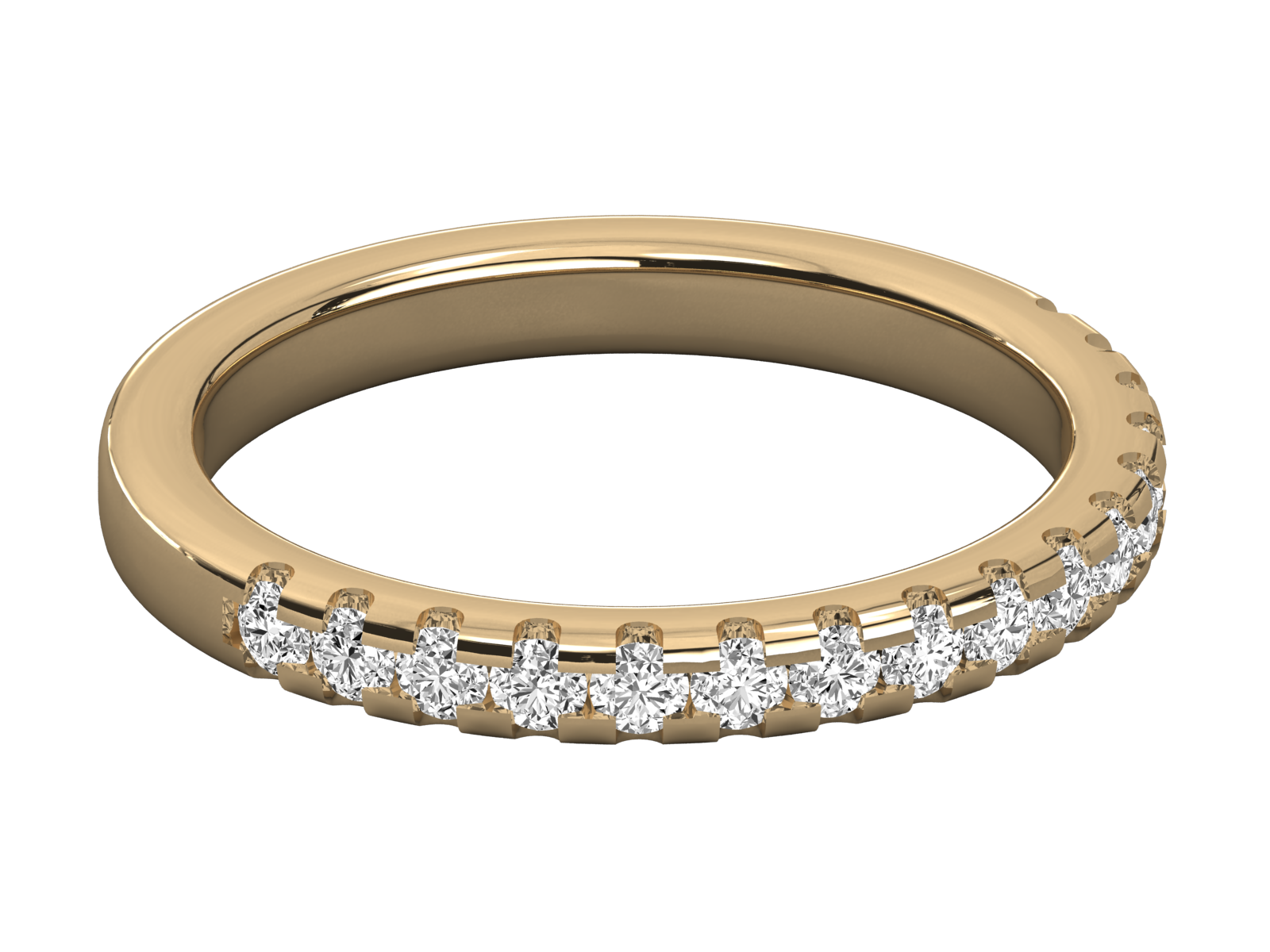 10K GOLD  LAB GROWN DIAMOND LADIES BAND RING.
