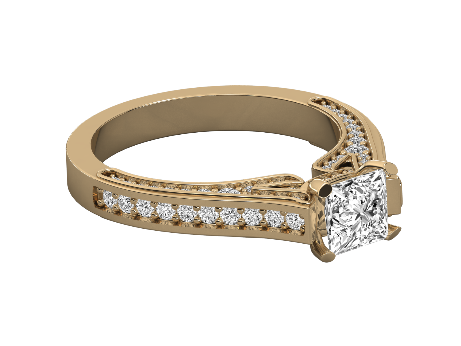 9K SOLITAIRE  LAB GROWN DIAMOND LADIES  RING.