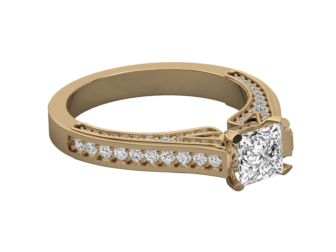 9K SOLITAIRE  LAB GROWN DIAMOND LADIES  RING.