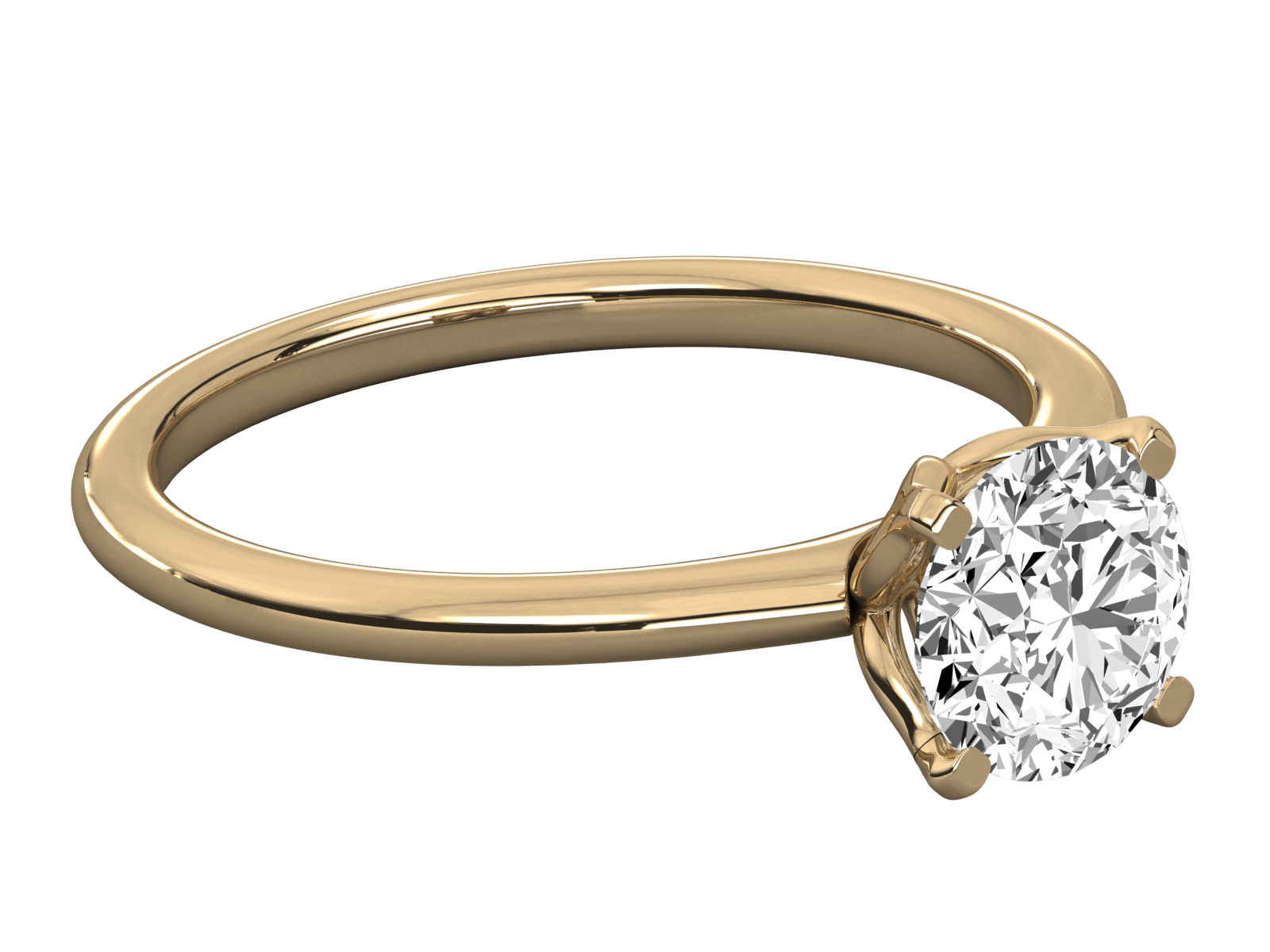 10K GOLD SOLITAIRE  LAB GROWN DIAMOND LADIES  RING.