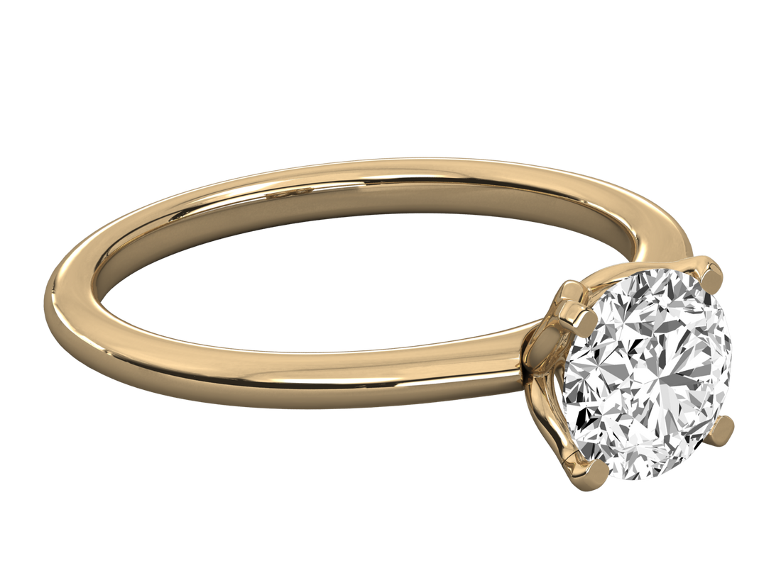 10K GOLD SOLITAIRE  LAB GROWN DIAMOND LADIES  RING.