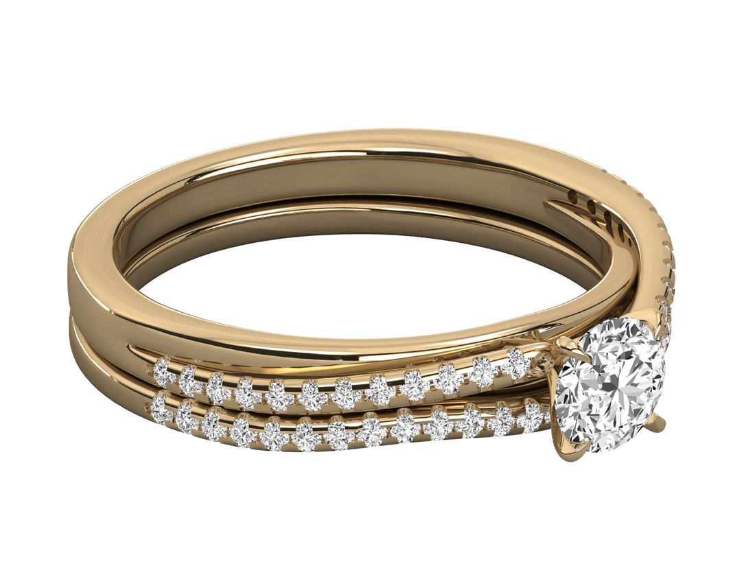 10K GOLD SOLITAIRE  LAB GROWN DIAMOND LADIES  RING.