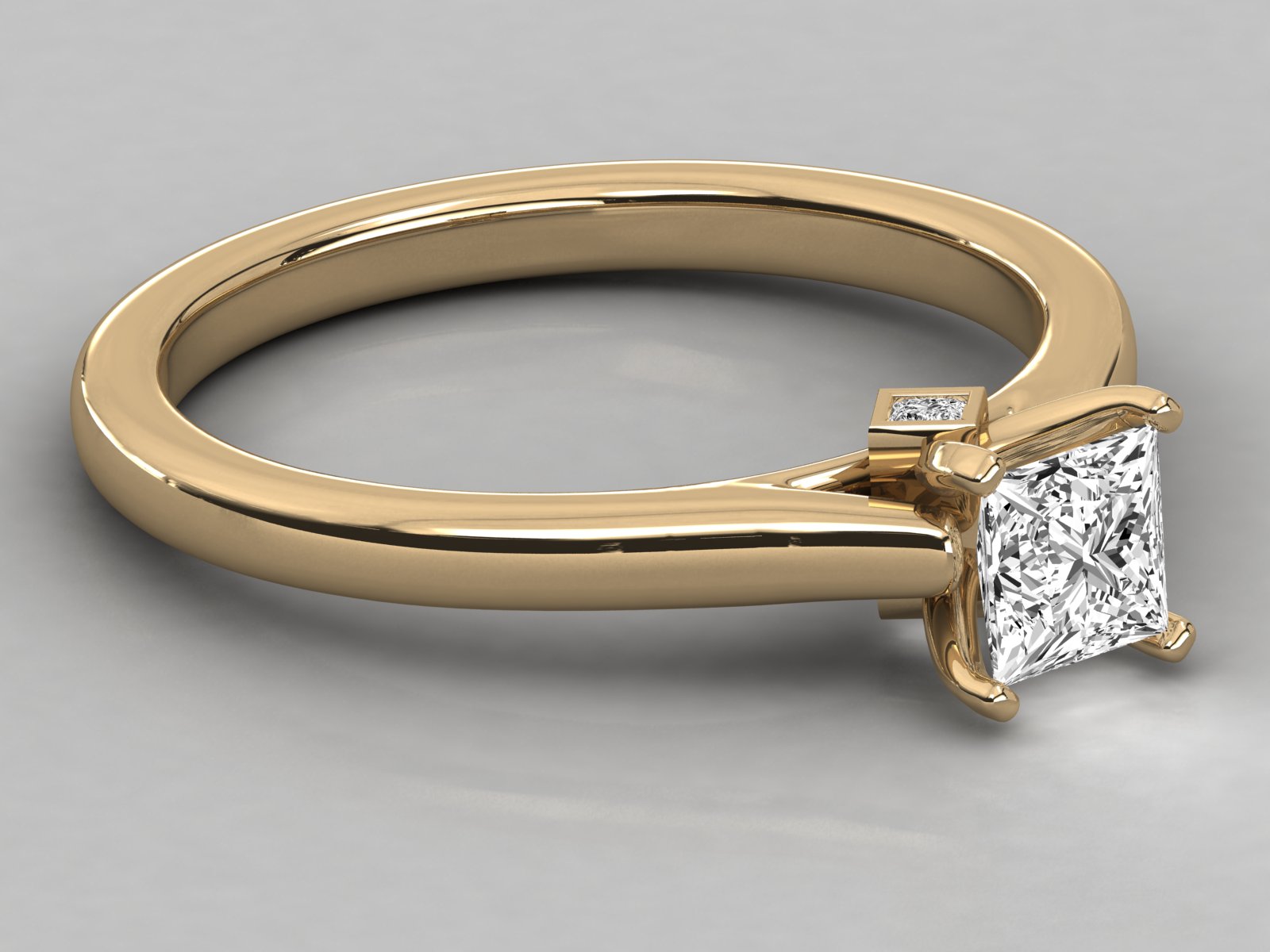 10K GOLD SOLITAIRE  LAB GROWN DIAMOND LADIES  RING.