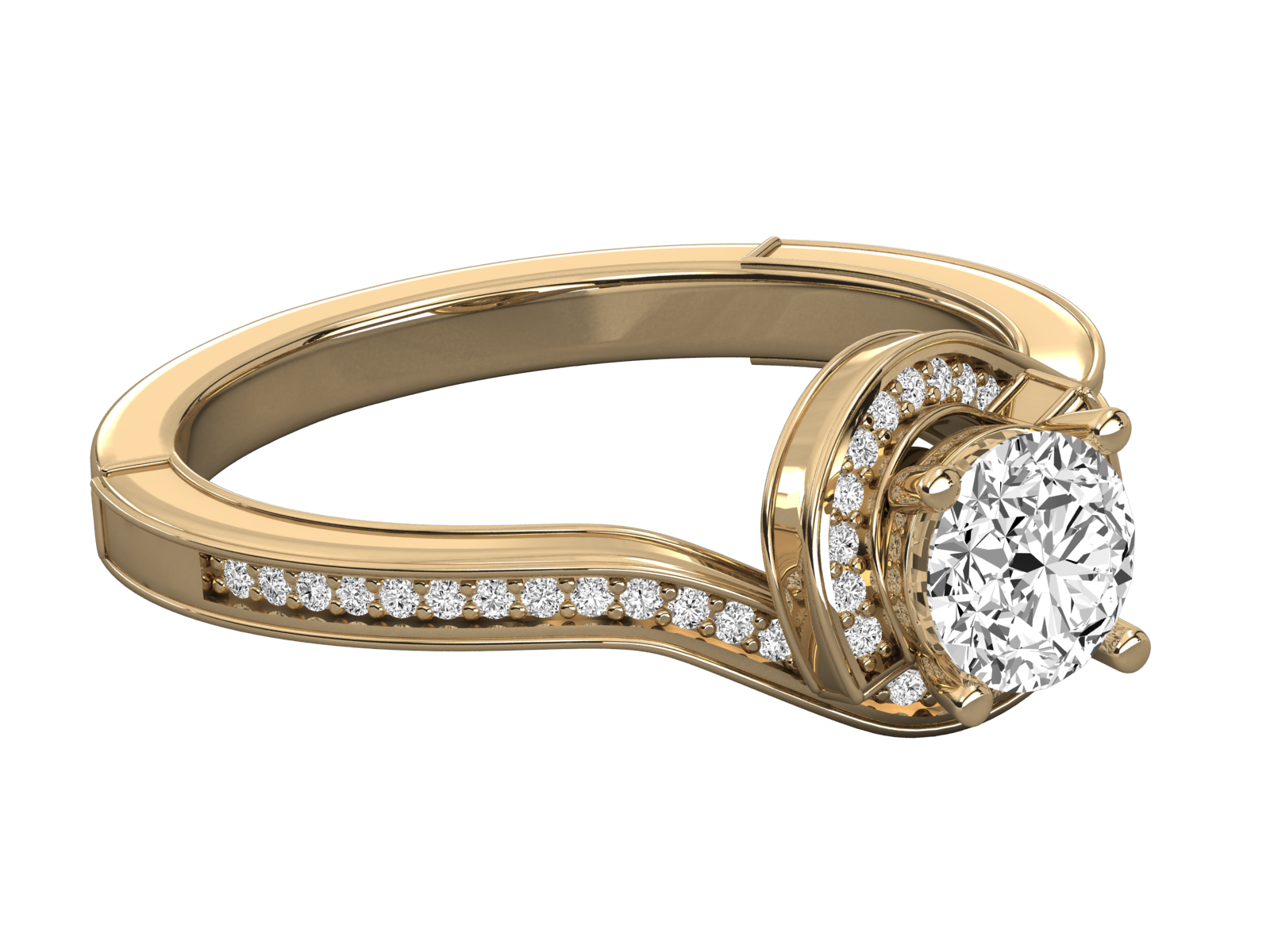 10K GOLD SOLITAIRE  LAB GROWN DIAMOND LADIES  RING.