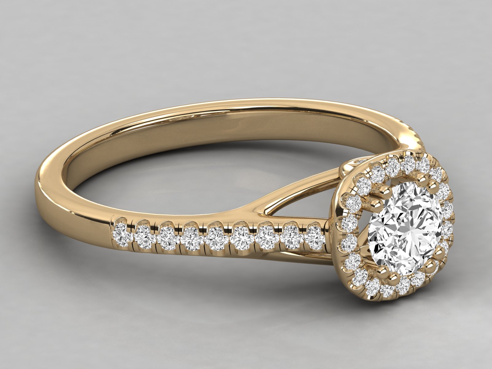 10K GOLD LAB GROWN DIAMOND RING.