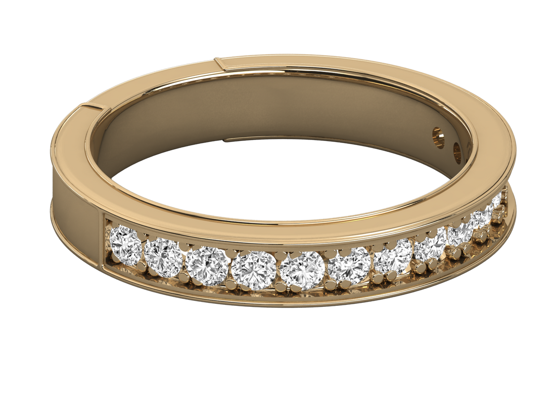 9K GOLD SOLITAIRE DIAMOND  BRILLIANT RING.