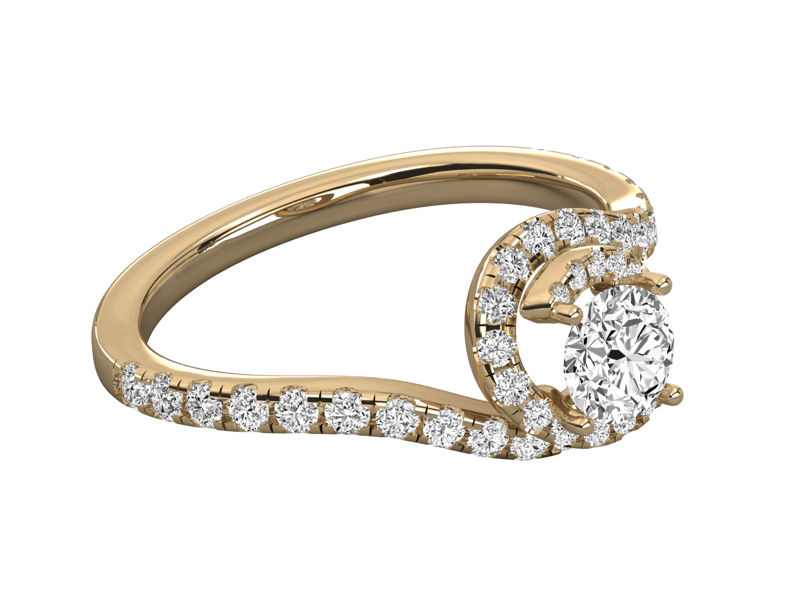 10K GOLD  LAB GROWN DIAMOND LADIES  RING.