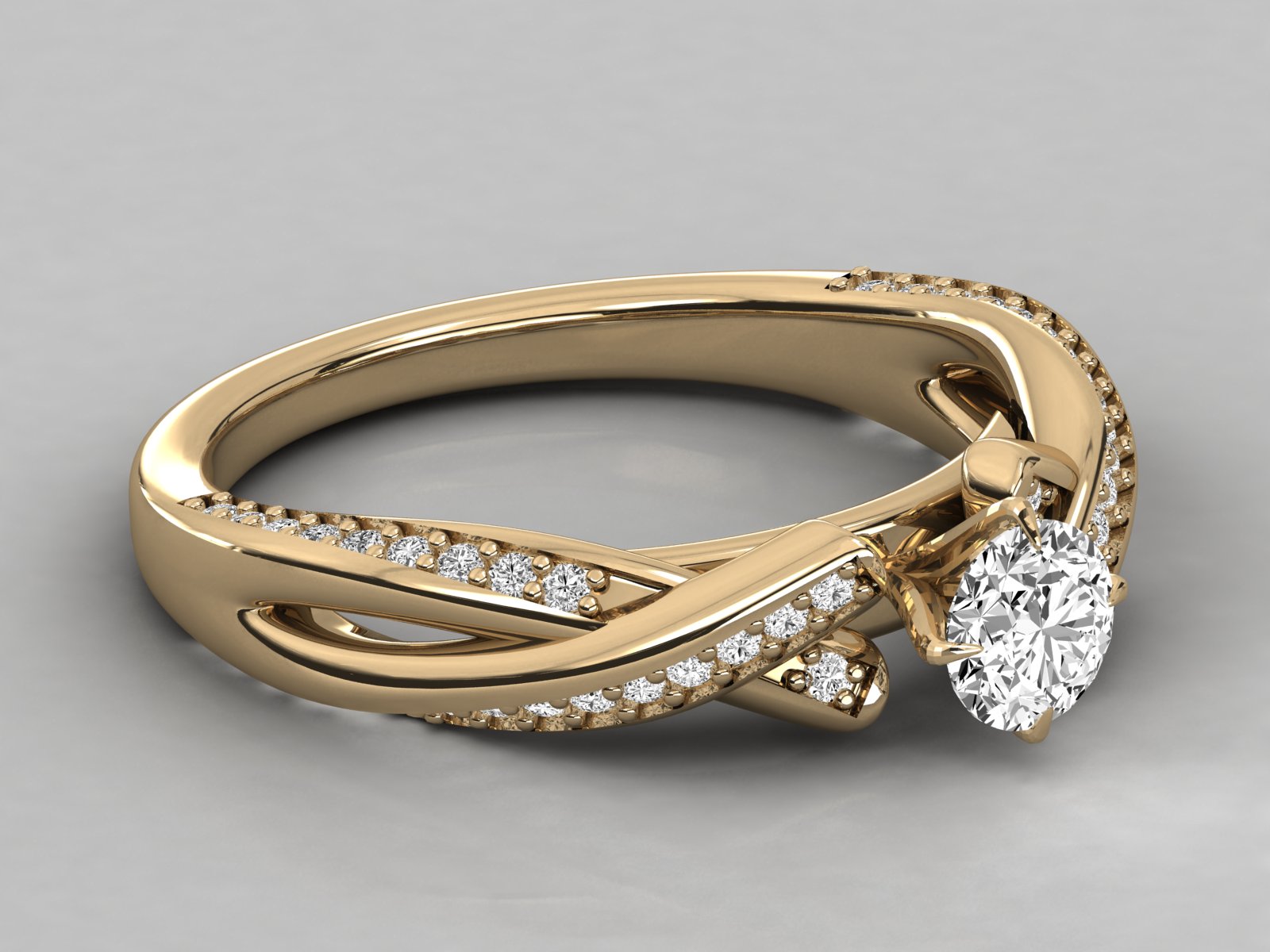 10K GOLD  LAB GROWN DIAMOND BRILLIANT  RING.