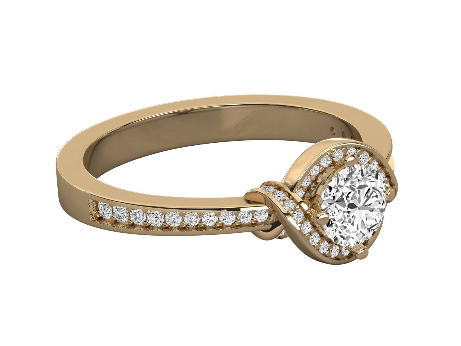 10K GOLD SOLITAIRE DIAMOND RING.