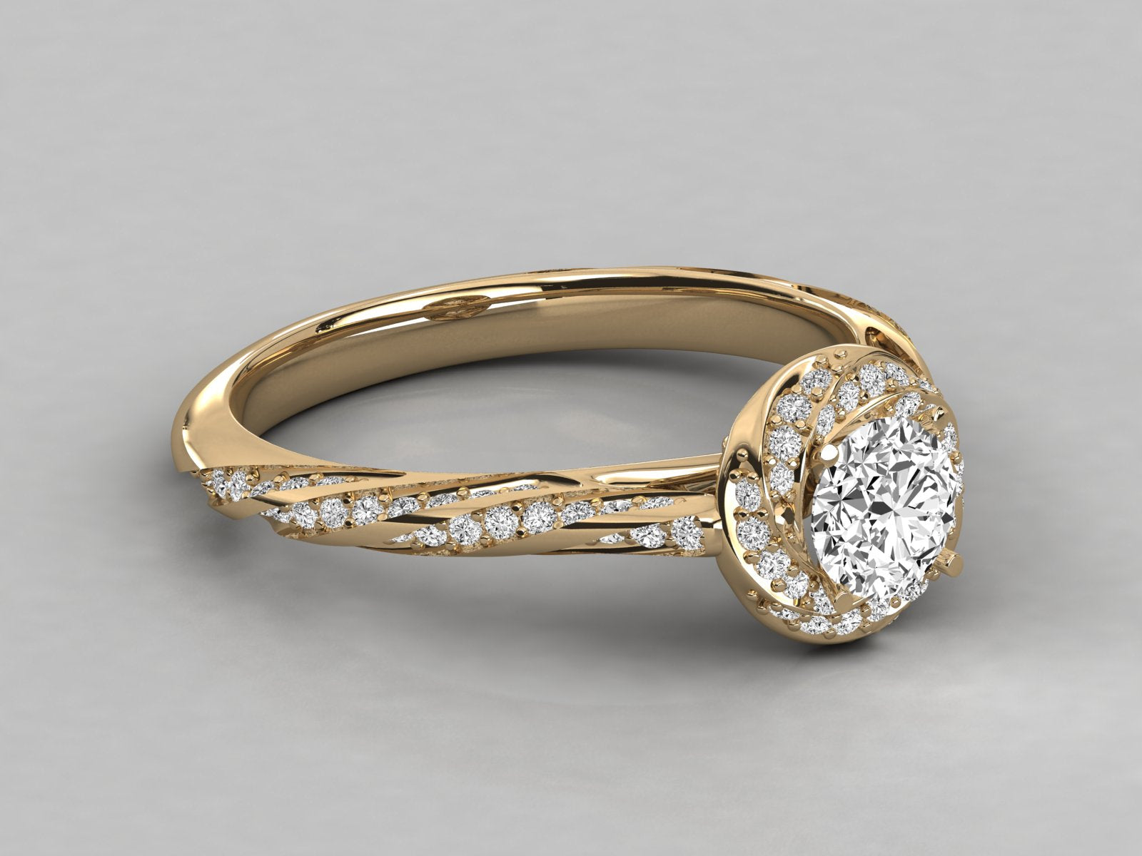 10k GOLD SOLITAIRE  LAB GROWN DIAMOND RING.