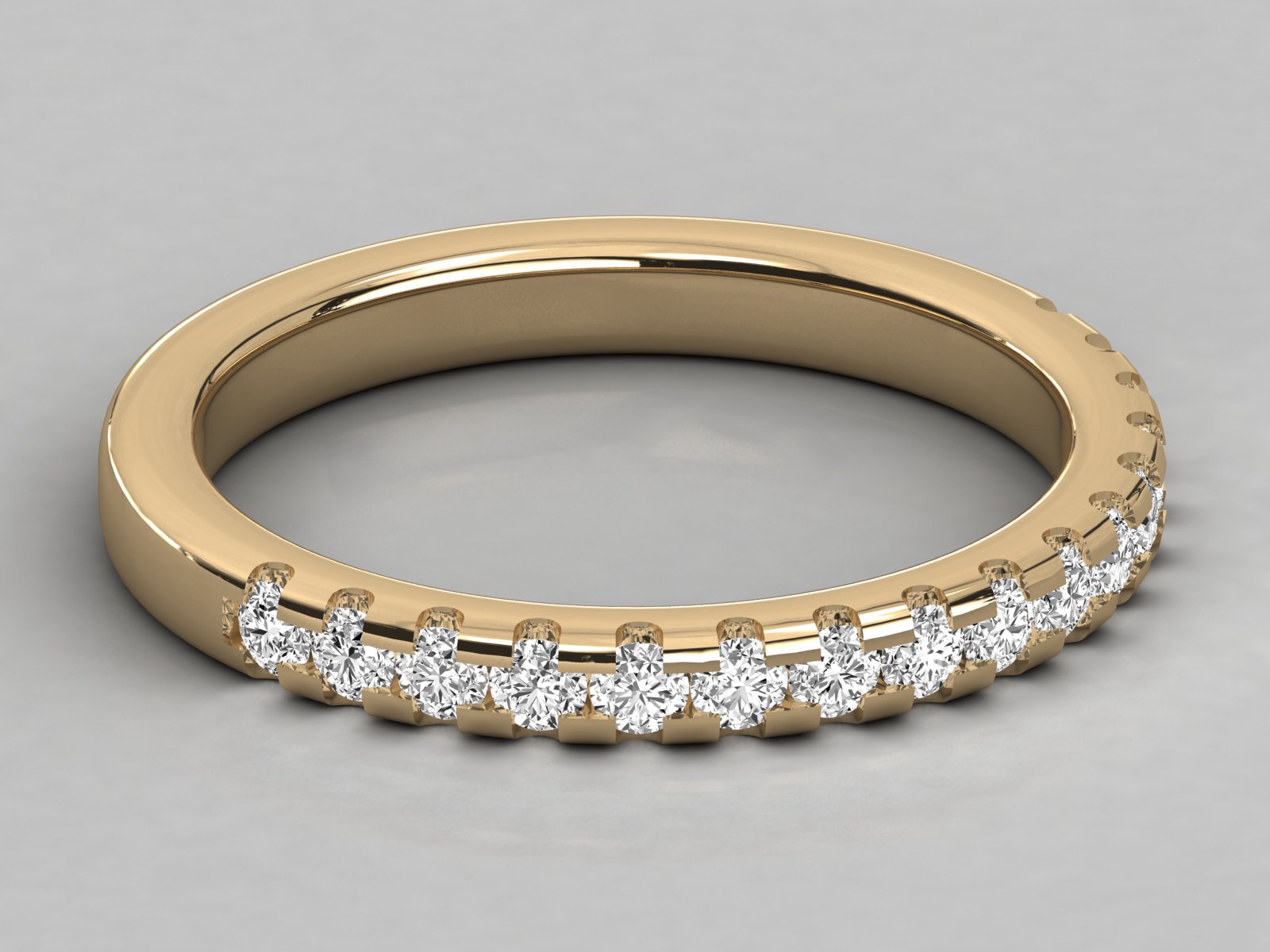 10K GOLD  LAB GROWN DIAMOND LADIES BAND RING.