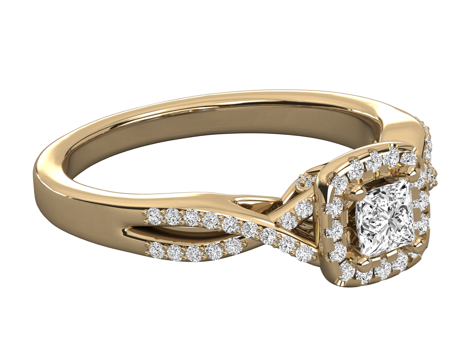 10K GOLD SOLITAIRE  LAB GROWN DIAMOND LADIES BRILLIANT RING.
