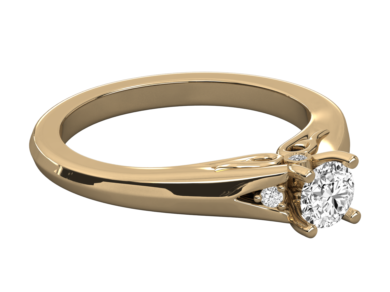 10K GOLD SOLITAIRE  LAB GROWN DIAMOND LADIES  RING.