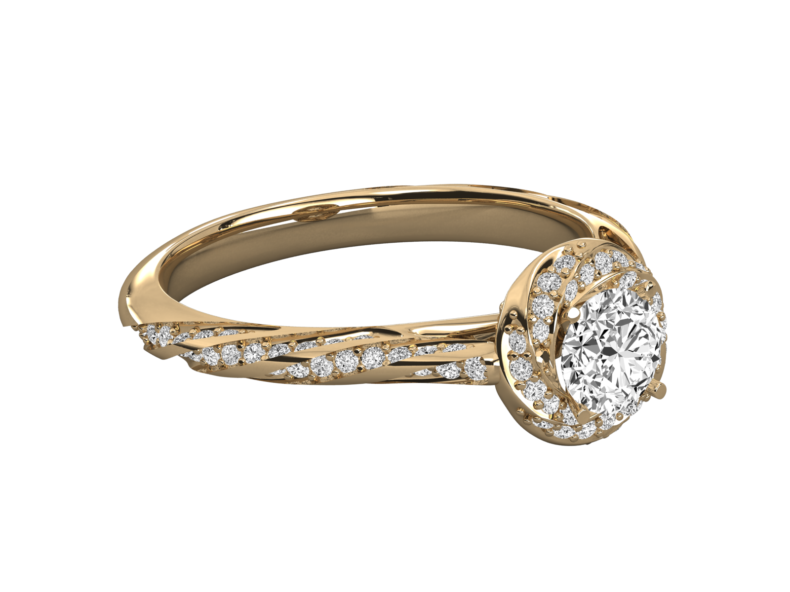 10k GOLD SOLITAIRE  LAB GROWN DIAMOND RING.