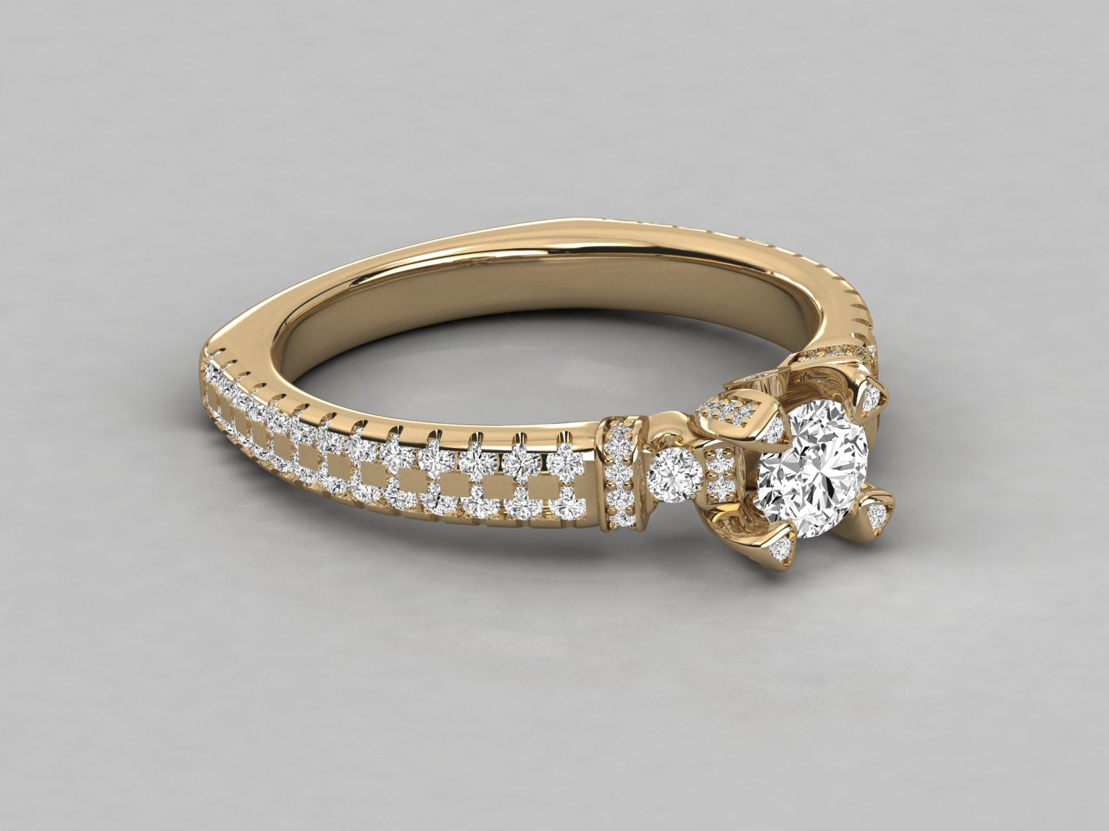10K GOLD SOLITAIRE  LAB GROWN DIAMOND LADIES  RING.