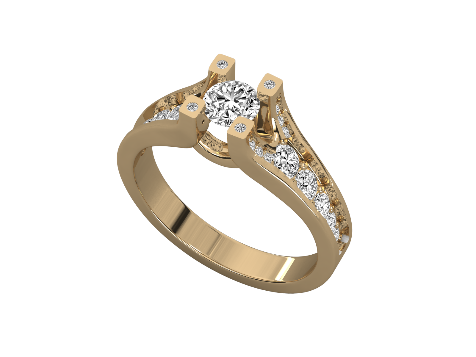 10K GOLD SOLITAIRE  LAB GROWN DIAMOND LADIES  RING.