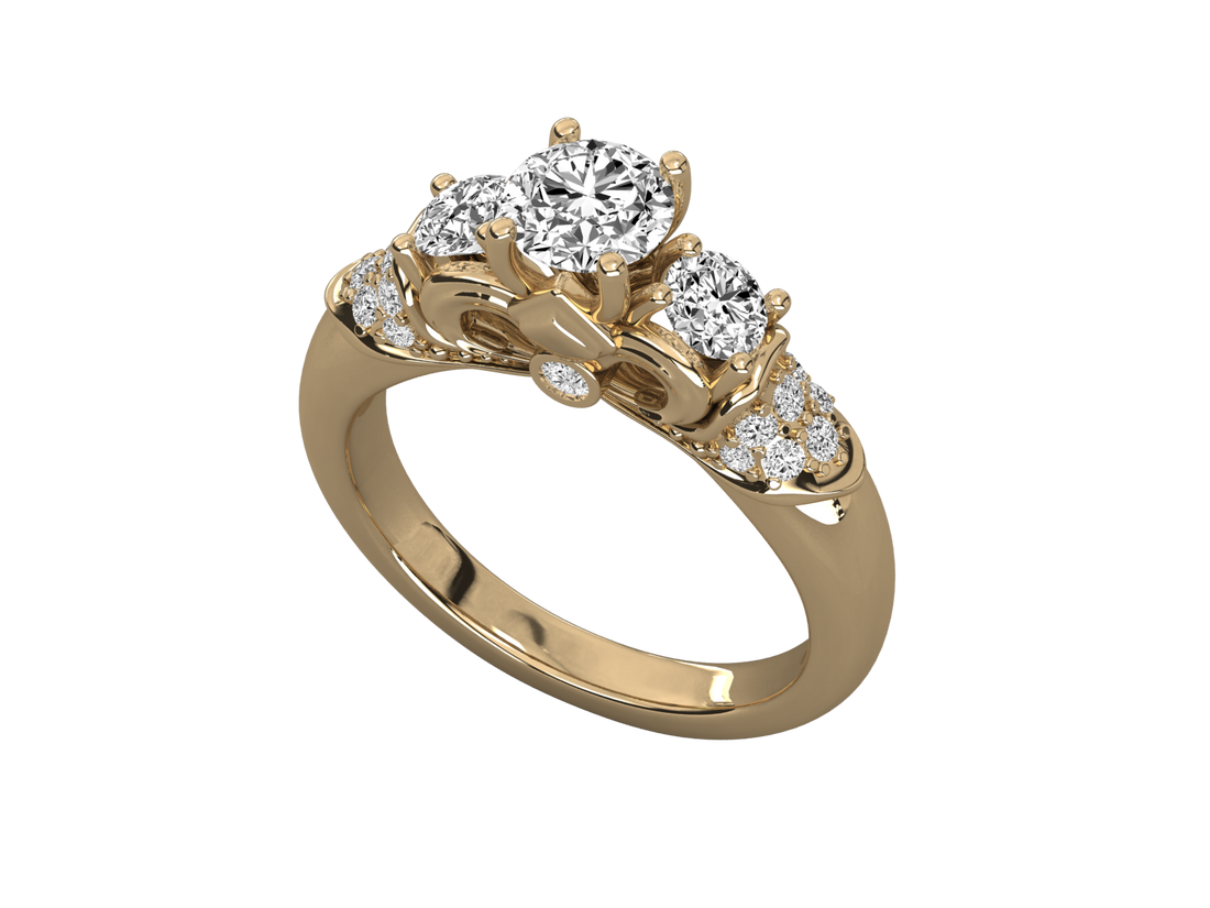 10K GOLD SOLITAIRE  LAB GROWN DIAMOND LADIES  RING.