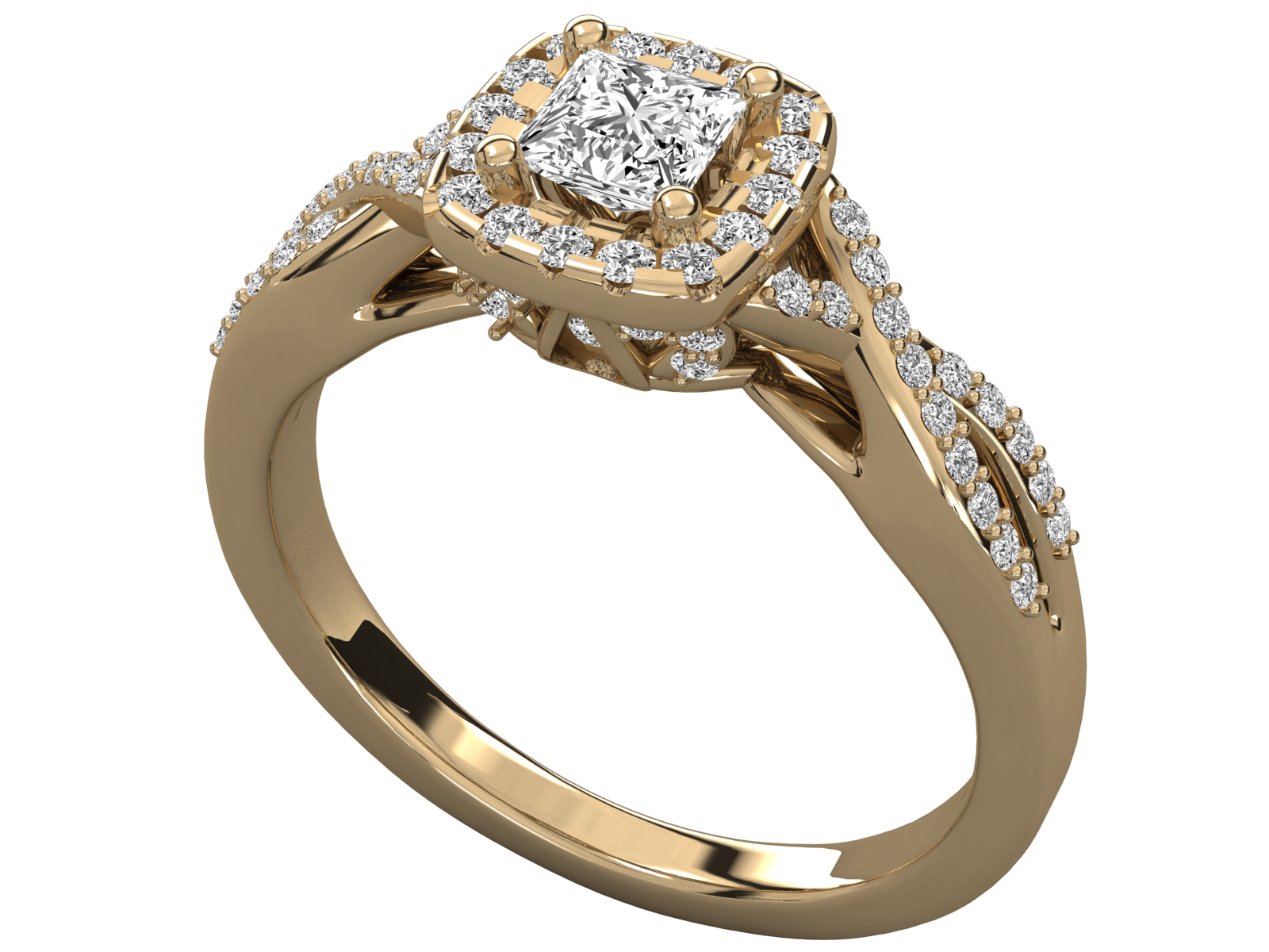 10K GOLD SOLITAIRE  LAB GROWN DIAMOND LADIES BRILLIANT RING.
