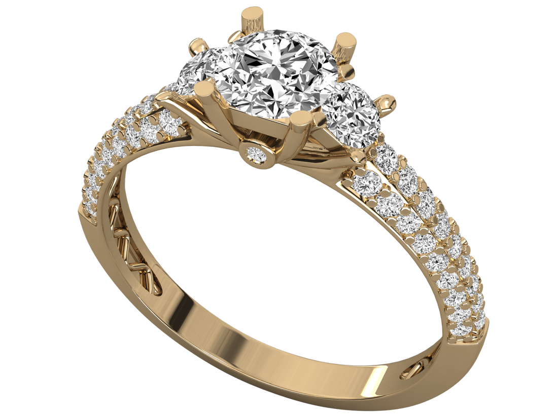 10K GOLD SOLITAIRE  LAB GROWN DIAMOND LADIES  RING.