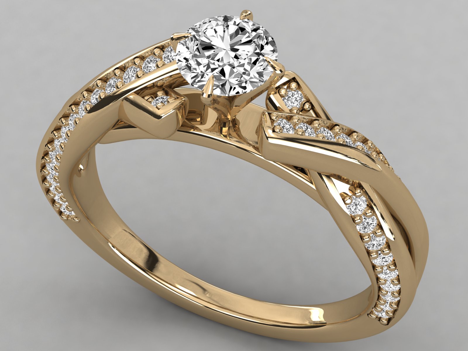 10K GOLD  LAB GROWN DIAMOND BRILLIANT  RING.