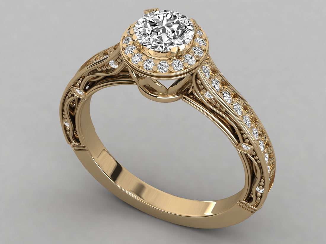 10K GOLD SOLITAIRE  LAB GROWN DIAMOND LADIES  RING.
