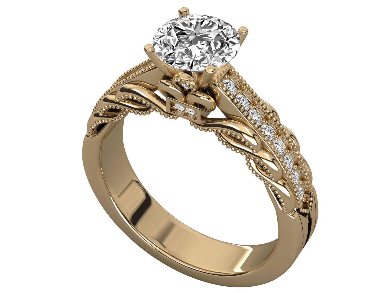 10K GOLD SOLITAIRE  LAB GROWN DIAMOND LADIES  RING.