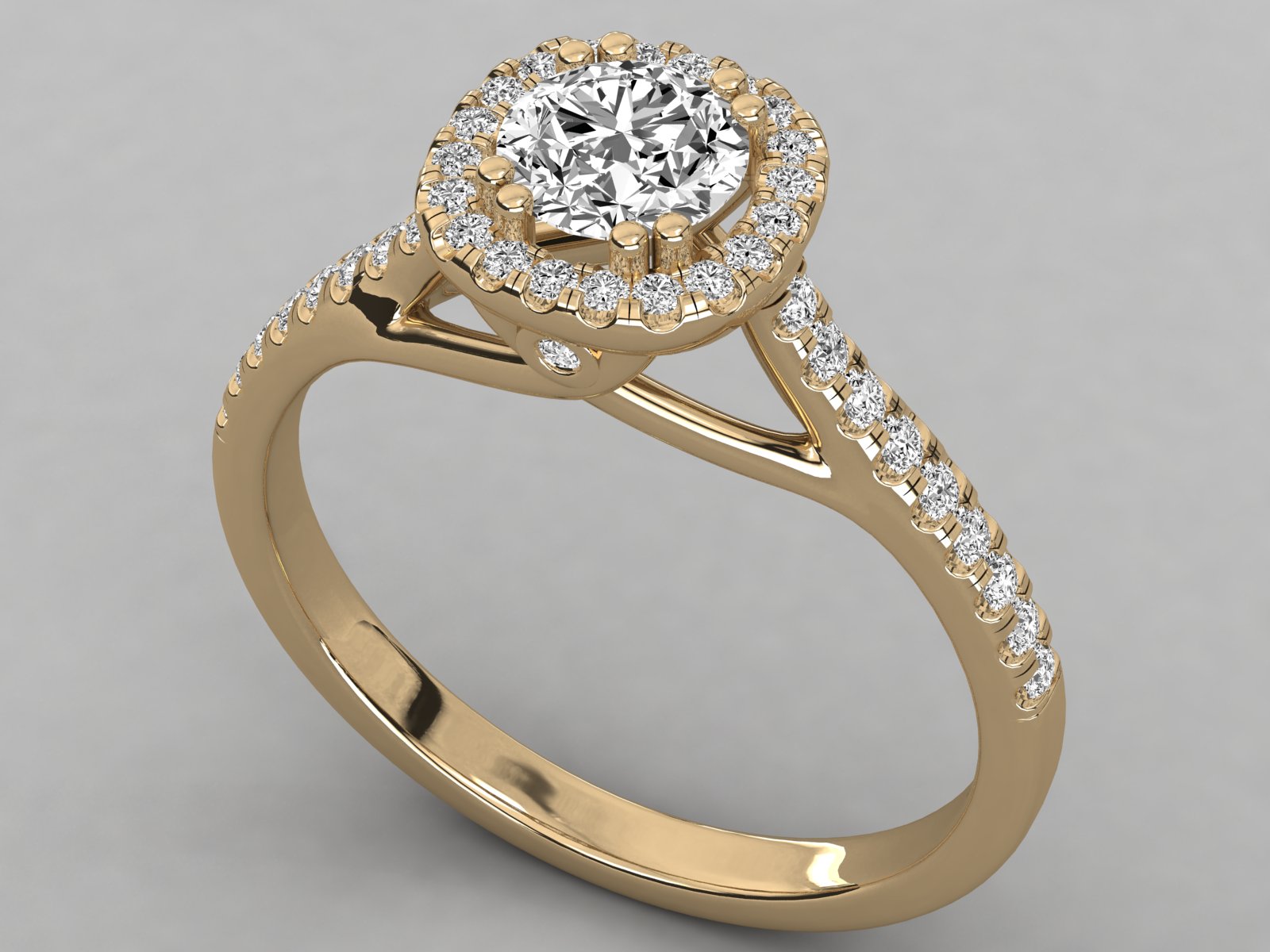 10K GOLD LAB GROWN DIAMOND RING.