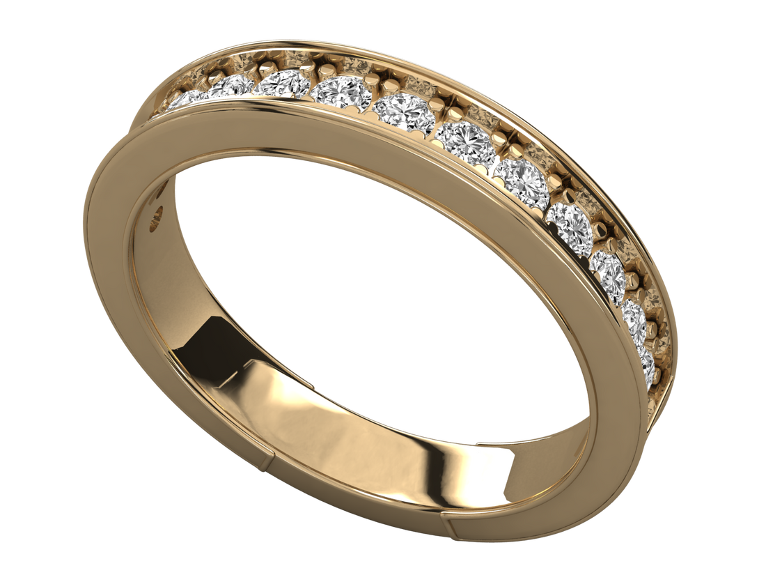 9K GOLD SOLITAIRE DIAMOND  BRILLIANT RING.