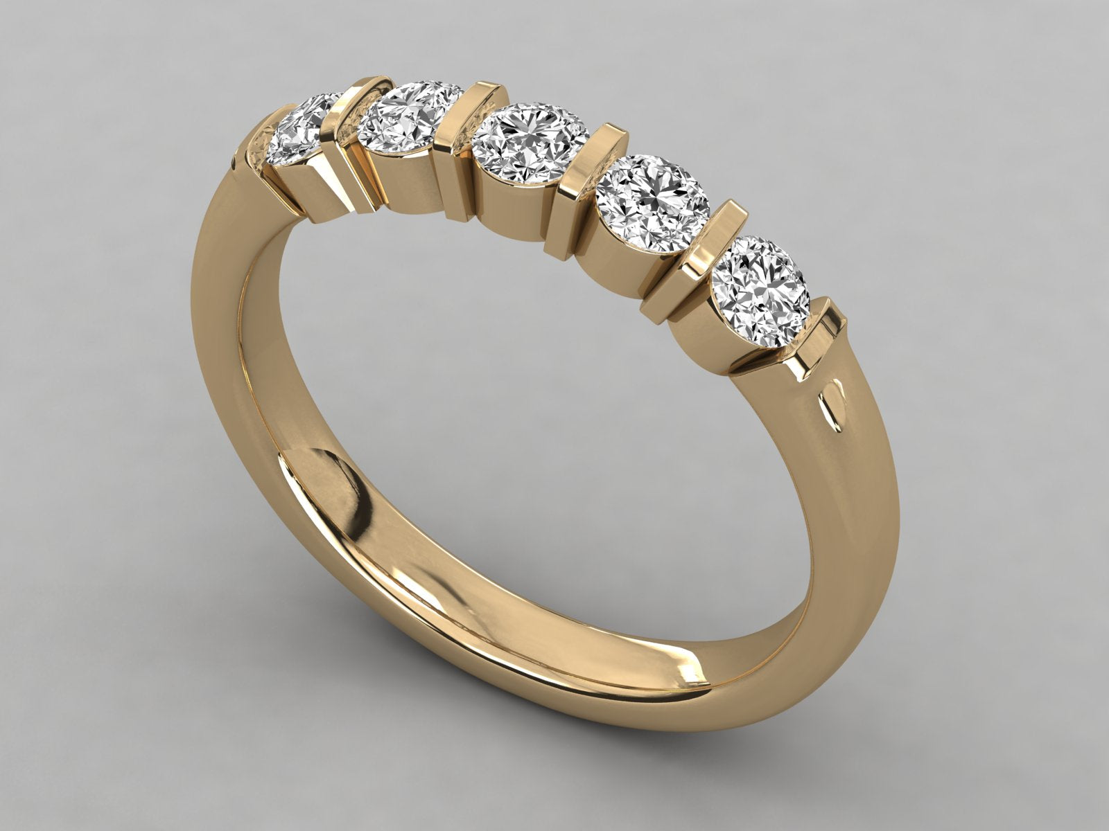 9K GOLD SOLITAIRE DIAMOND  BRILLIANT RING.