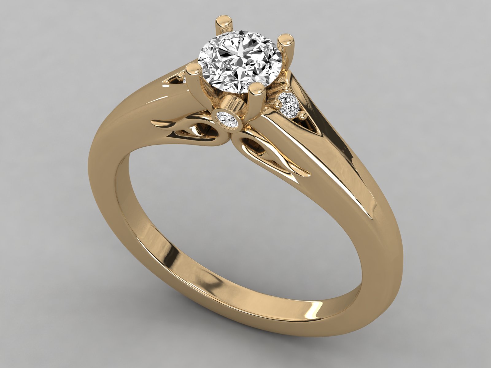 10K GOLD SOLITAIRE  LAB GROWN DIAMOND LADIES  RING.