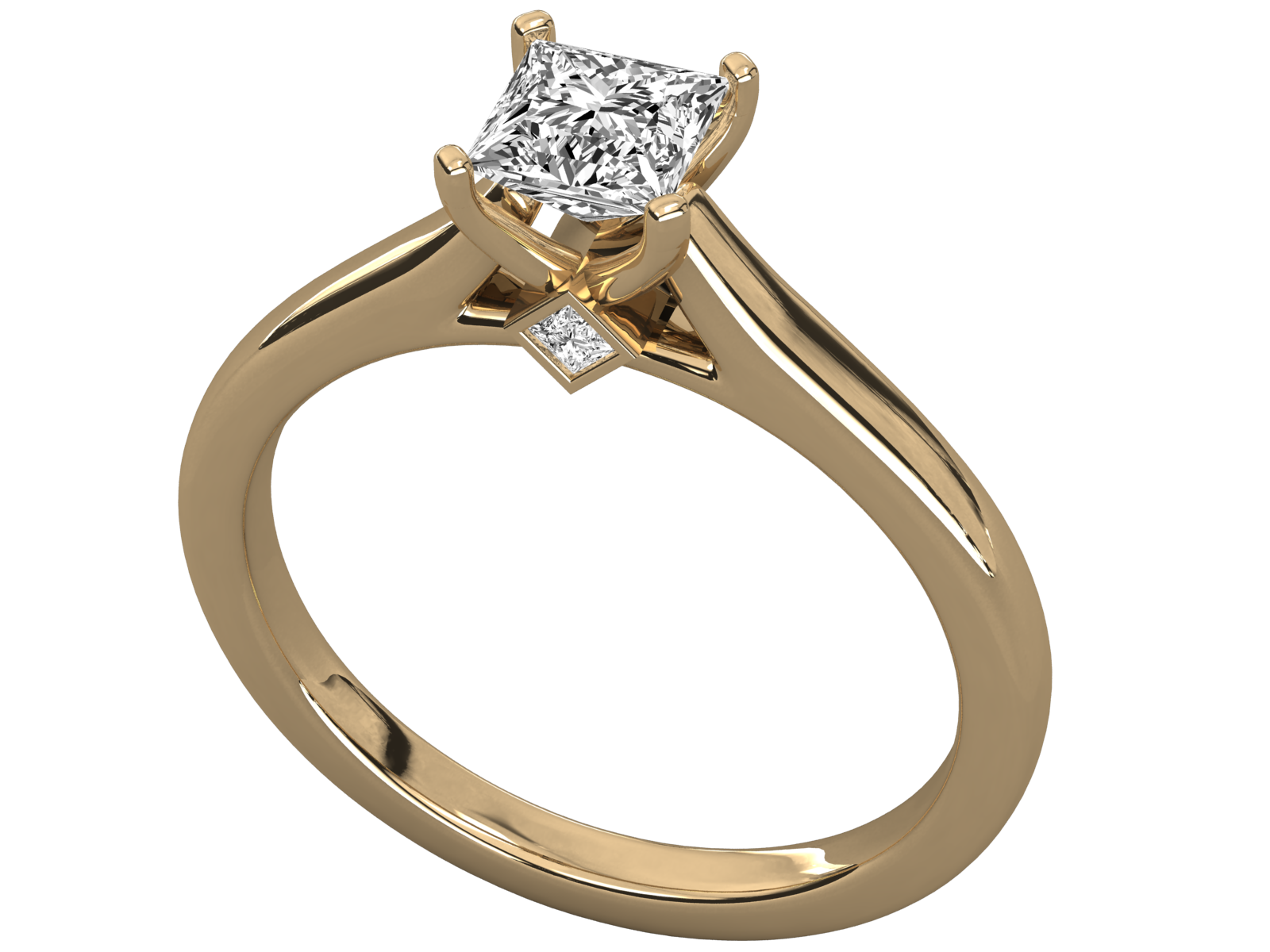 10K GOLD SOLITAIRE  LAB GROWN DIAMOND LADIES  RING.