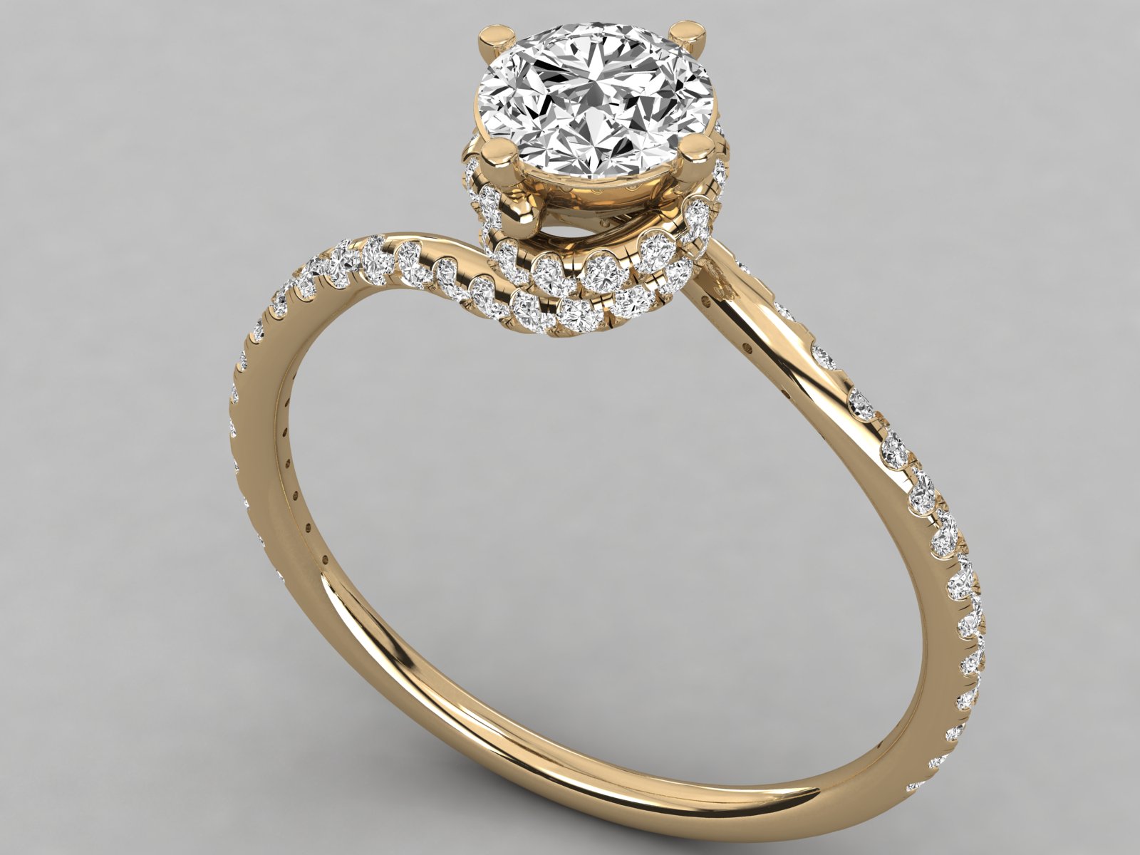 10K GOLD SOLITAIRE LAB GROWN DIAMOND LADIES  RING.