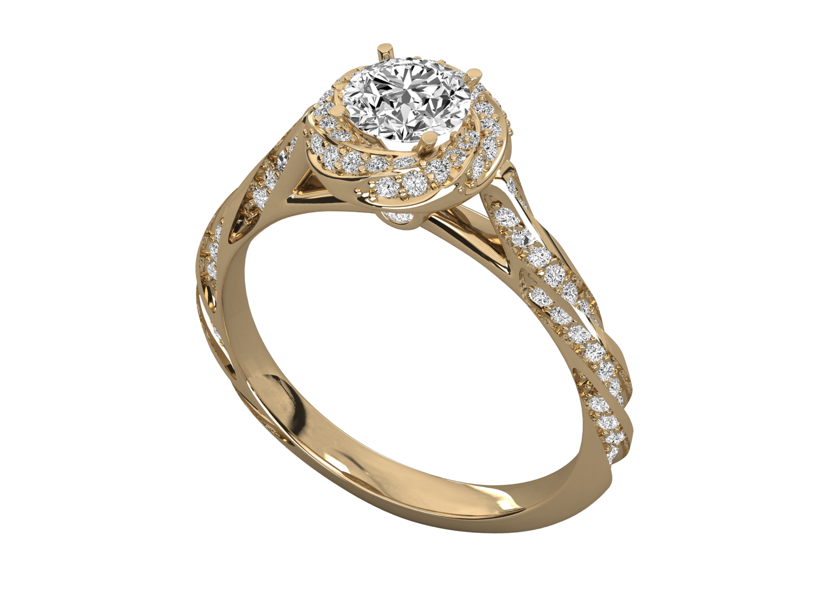 10k GOLD SOLITAIRE  LAB GROWN DIAMOND RING.